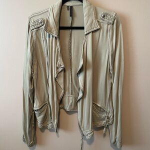 Light Green Women's Draped Utility Jacket